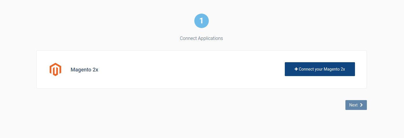 CallHippo setup page with the Connect your Magento button