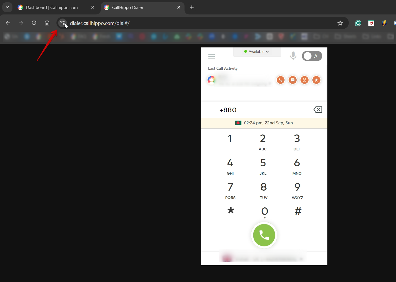 Chrome address bar site information icon used to open site permissions
