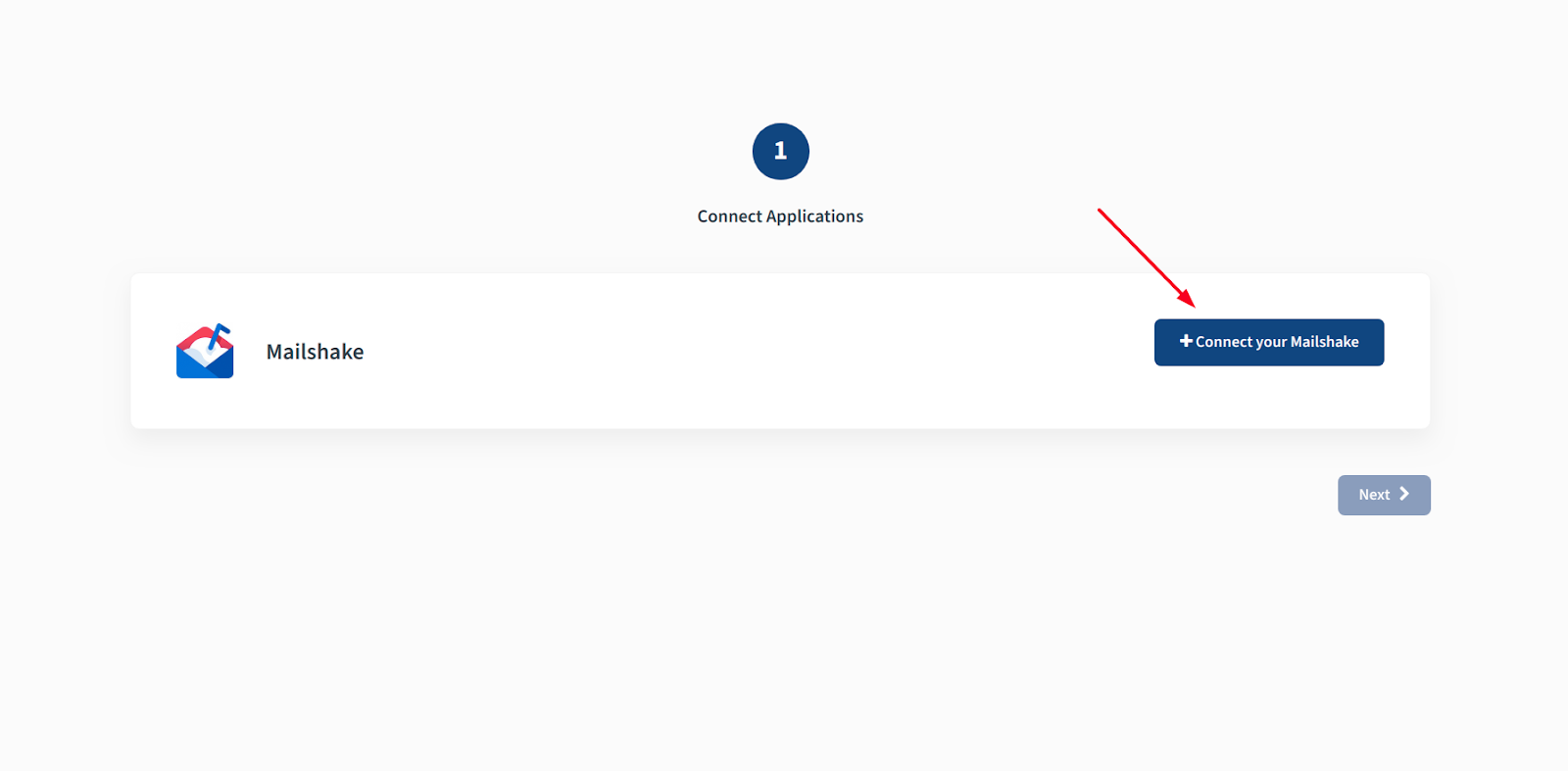 CallHippo setup page with the Connect your Mailshake button