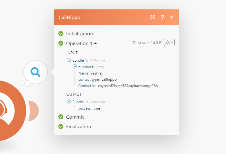 Update Contact module with Contact Id and updated fields